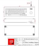 Desktop Industrial Stainless Steel Keyboard With Trackball IP65