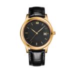 Customized Stainless Steel Watches With Leather Band , 3-5ATM Waterproof