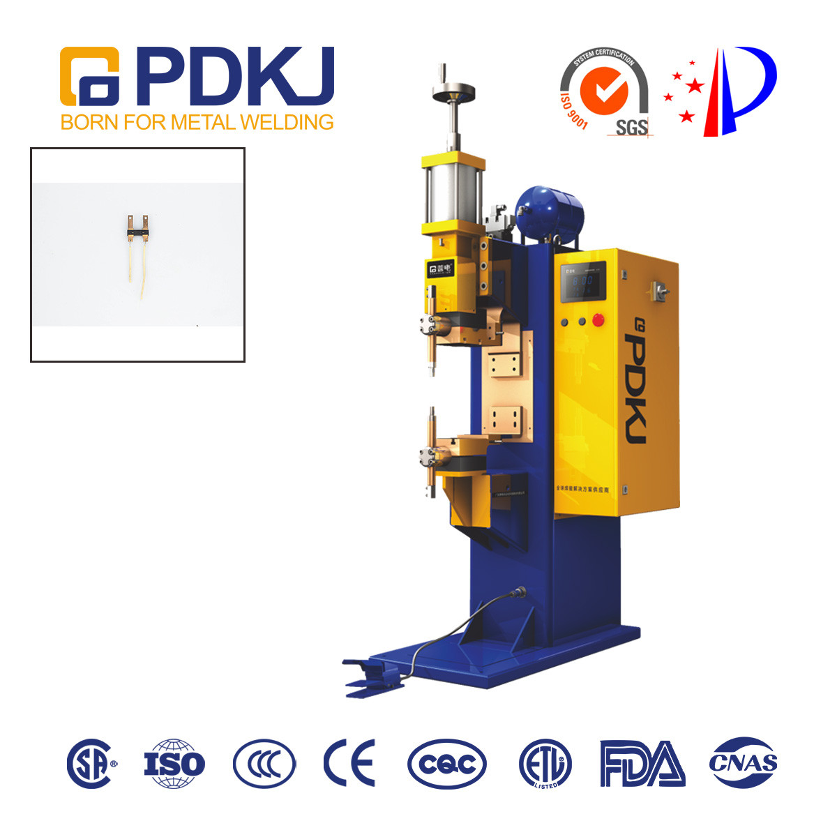 PDKJ 65KA Pneumatic Spot Welding Machine Projection Spot Welder 195mm Electrode Arm