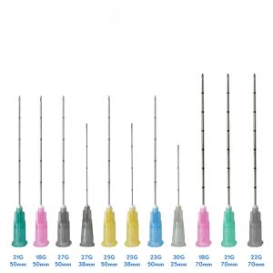 China Wrinkle Injection 18G 70mm Cannula Piercing Needles For Hyaluronic Acid Filler wholesale