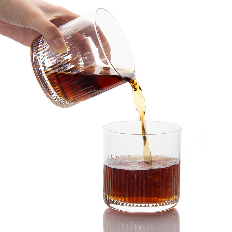 Stunning 7.5oz Diamond Engraved Whisky Tumbler Glass Cup for Drinking Bourbon