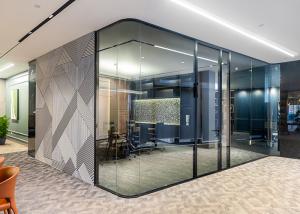 China Premium Soundproof Design Frameless Double Glass Office Partition Walls wholesale