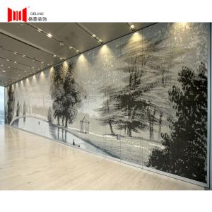 China 95mm Paint Fabric Surface Foldable Partition Wall For Restaurant wholesale