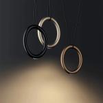 Italian Designer Metal Circular Ring Lamp Restaurant Bar Studio Creative Ring