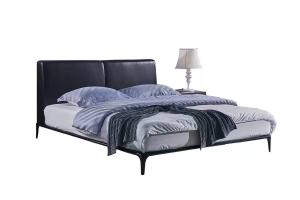 China Luxury Soft Genuine Leather Bed 1800x2000mm , Modern Wood Frame Bed wholesale