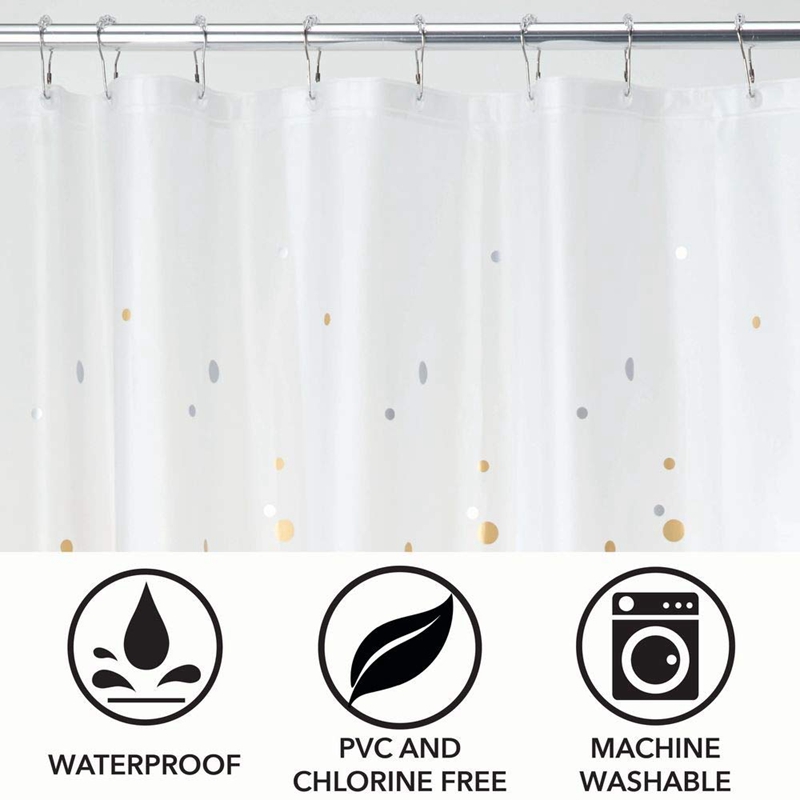 Eco Friendly PEVA Stylish Waterproof Shower Curtain Custom Printing Acceptable