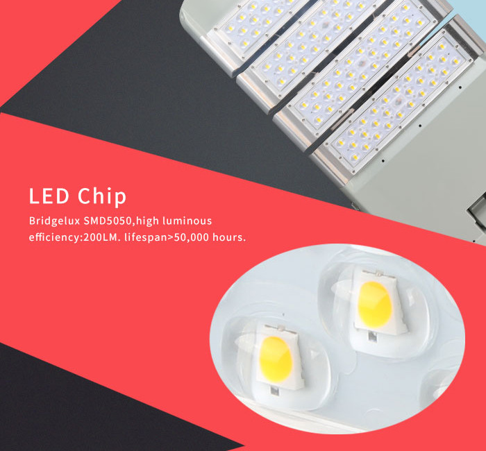 180W Smart LED Street Lights SMD 5050 LED Chip IP66 LM-79 155lm/w With Optical Lens