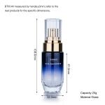 20g color customized Gradient Glass Blue Skincare Bottle For Lotion Luxury Glass