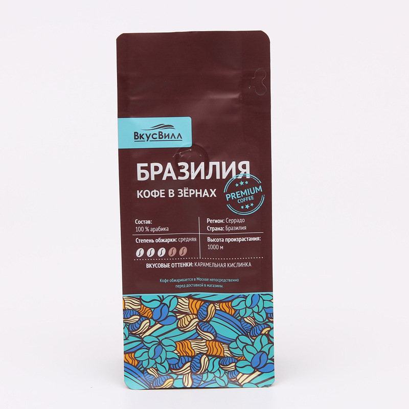 Printed Aluminum Foil Lined Coffee Stand Up Pouch Candy Nuts Packaging