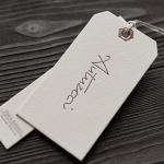 Own Logo Nordic Style Marble Gilded Coated Paper Clothing Tags OPP Bag Printing