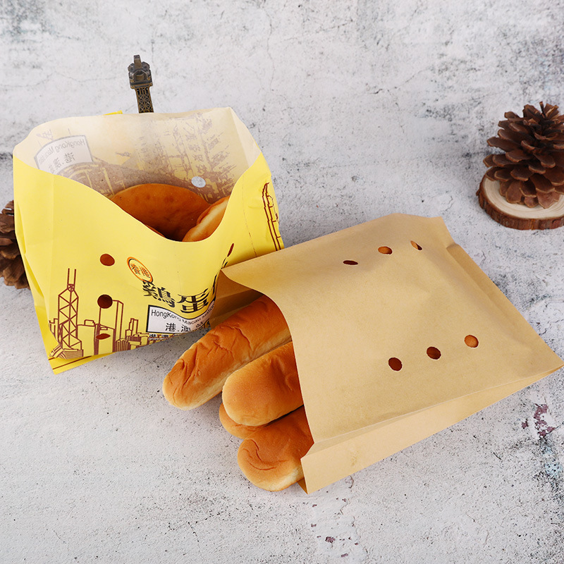 Waterproof Bakery Baking Bread Kraft Paper Bag with Gravure Printing and Plastic Window