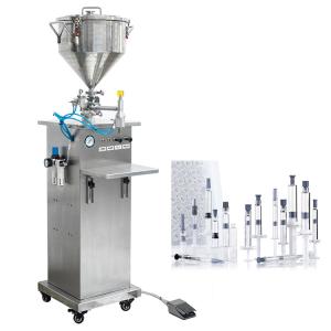 China Semi Automatic Cosmetic Cream Bottle Filler Syringe Gel Sanitary Grade wholesale