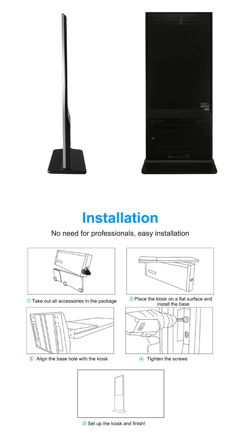 Waterproof High Definition Freestanding Digital Screen LED Advertising Machine