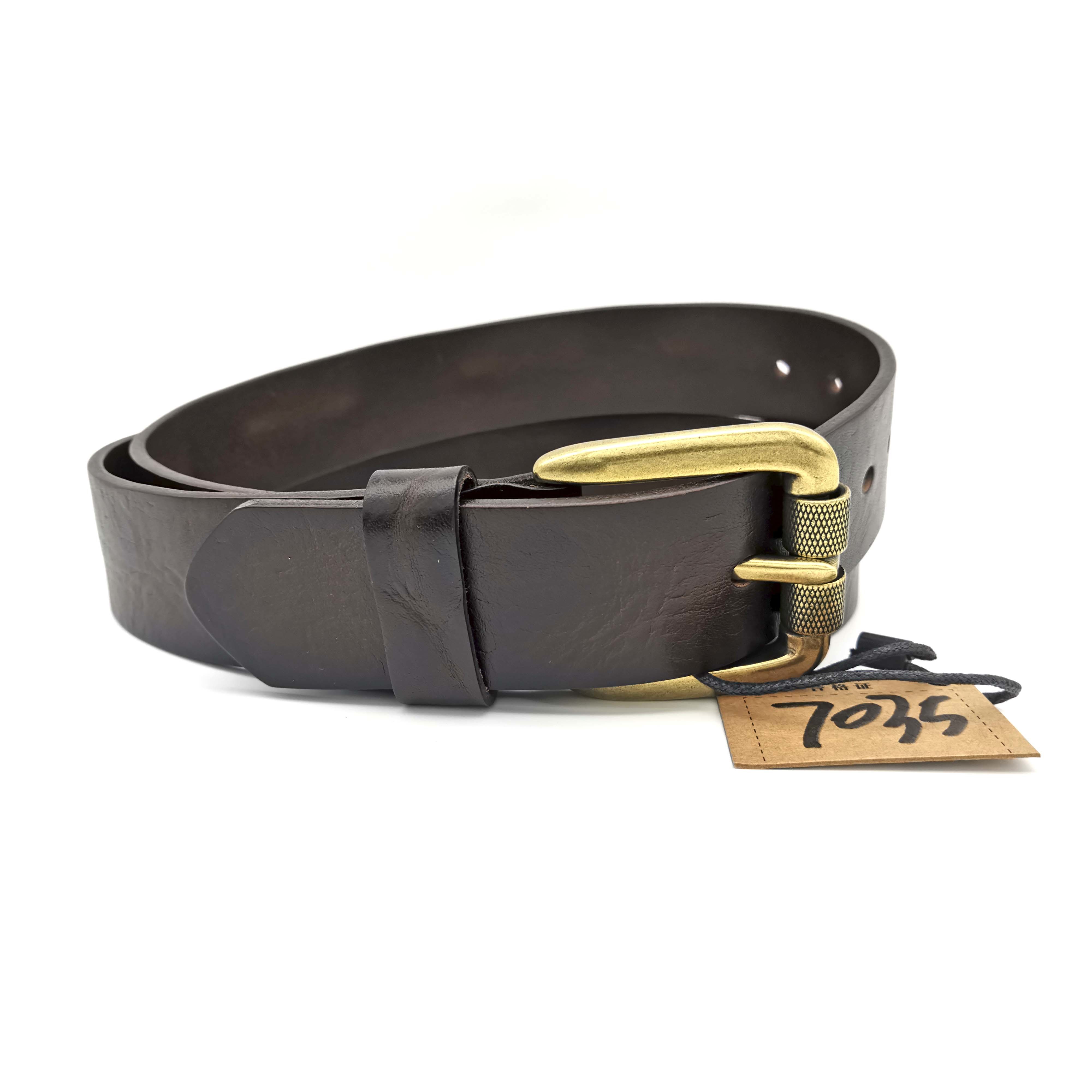 Retro Cowhide Genuine Leather Belt Wear Resistant Unisex Use