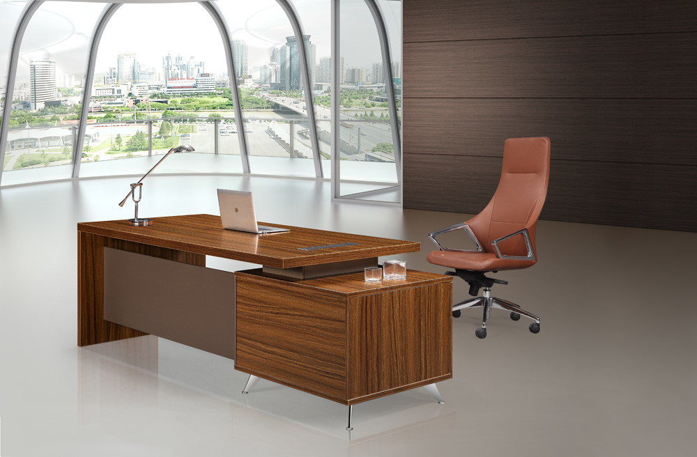 Modern Office Furniture Desk High Tech Executive L Shaped Office Desk With Cabinet Locker