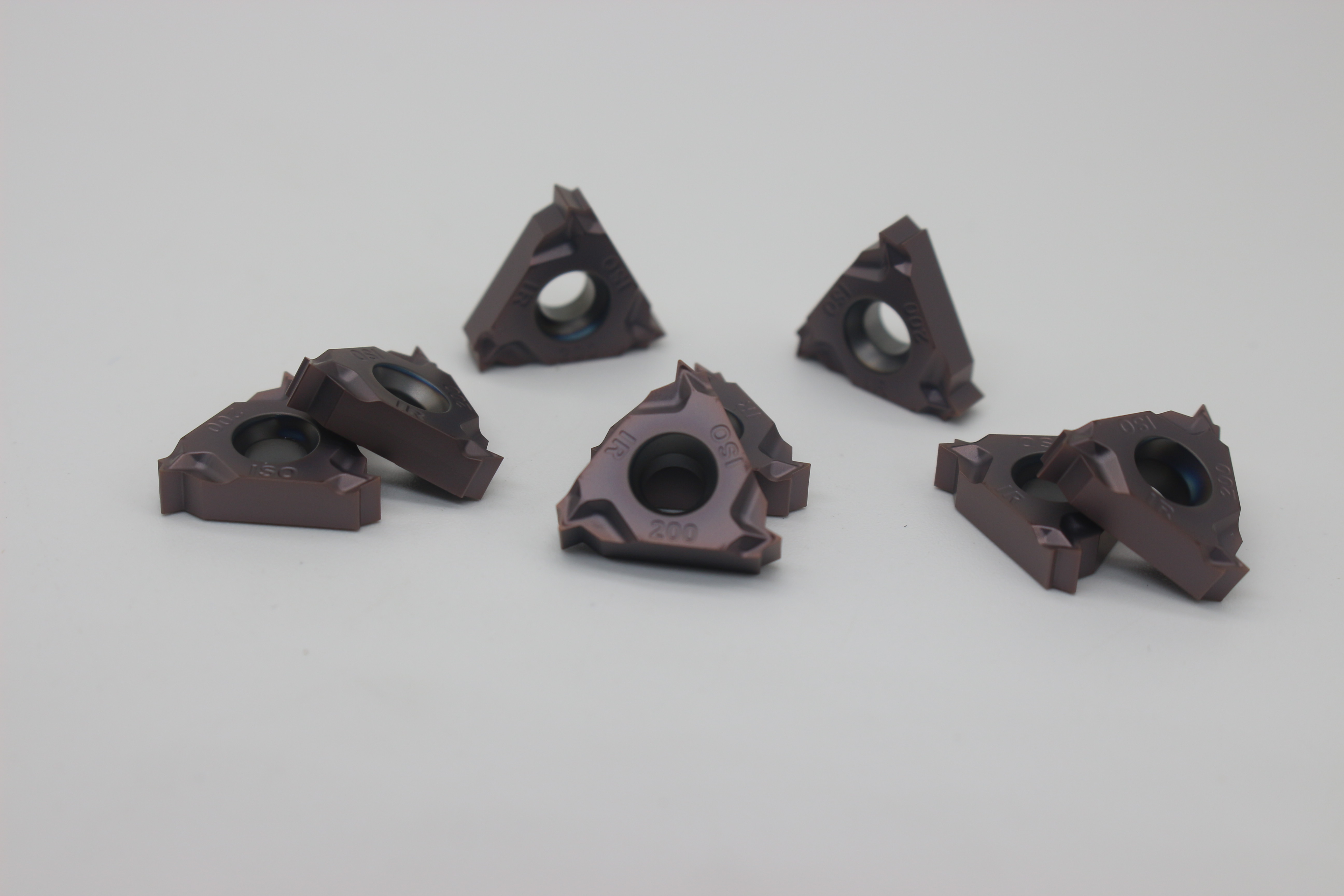 16ERAG60 Carbide Threading Insert 16IR PVD Coating For Metal CNC