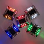 Aluminum Flashing Light Solar Cat Eyes Road Stud In Red Blue