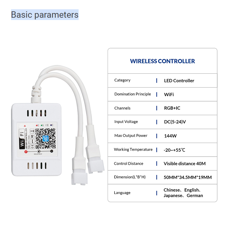 DC 5V Intelligent Magic Color LED Controller Wifi APP Control With 2.4G RF Wireless