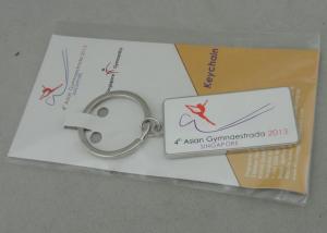 Hard Enamel Promotional Keychain With Nickel Plating For Gymnaestrada