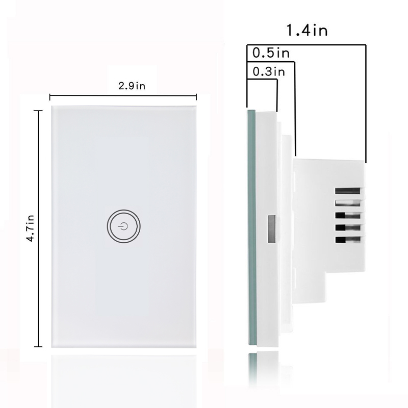 Tuya US 1 Gang Smartphone Controlled Light Switch 1800w Realize Controlling Everywhere