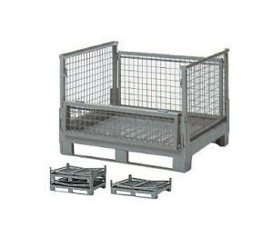 China Industrial Collapsible Welded Steel Wire Mesh Pallet Cage for Sale wholesale