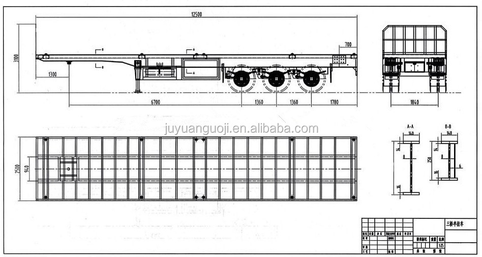 Stake Semi Trailer 3 Axles Sidewall Semi Truck Trailers for Cargo Transport Logistics