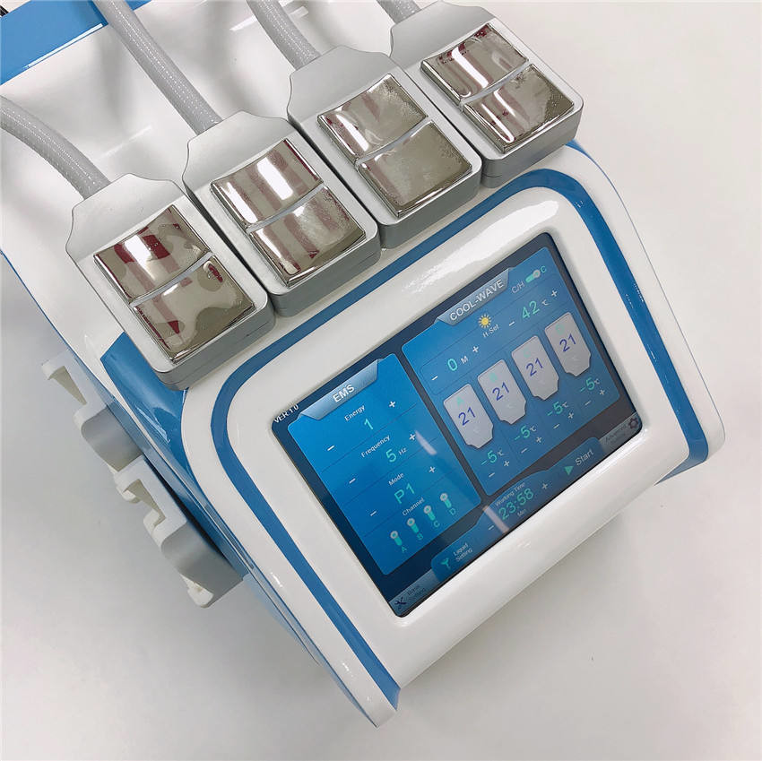 Cryolipolysis Body Slimming Device With 4 PCS Pad Handles No Bruising