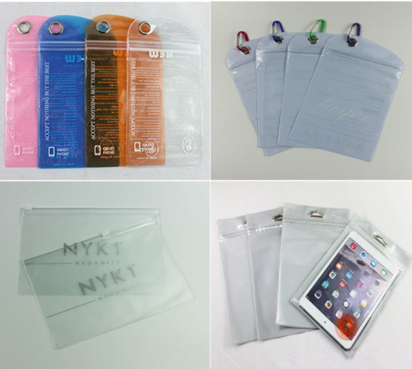 Waterproof Plastic Jewelry Bag , Small Clear PVC Gift Packaging Bag