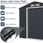 Large Size Metal Garden Building Shed with 4 Vents 43kg Powder Coated Frame by