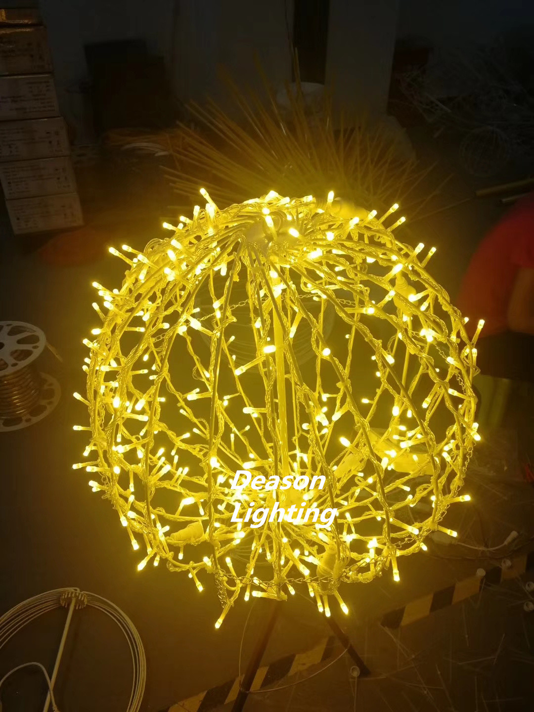 large outdoor christmas decoration lighted hanging foldable ball lights