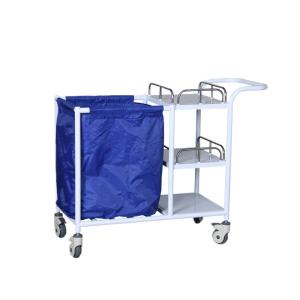 China Cleaning Hospital Laundry Trolley , Movable Stainless Steel Hospital Trolley wholesale