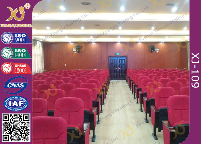 School Lecture High Back Auditorium Conference Hall Chairs With Writing Tablet