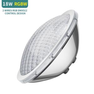 China RGBW DMX 25W Stainless Steel Pool Lights IP68 Par56 130LM wholesale