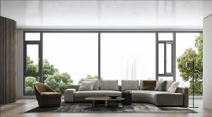 China Powder-Coated Insulated Aluminium Window Frames Low-VOC Coating wholesale
