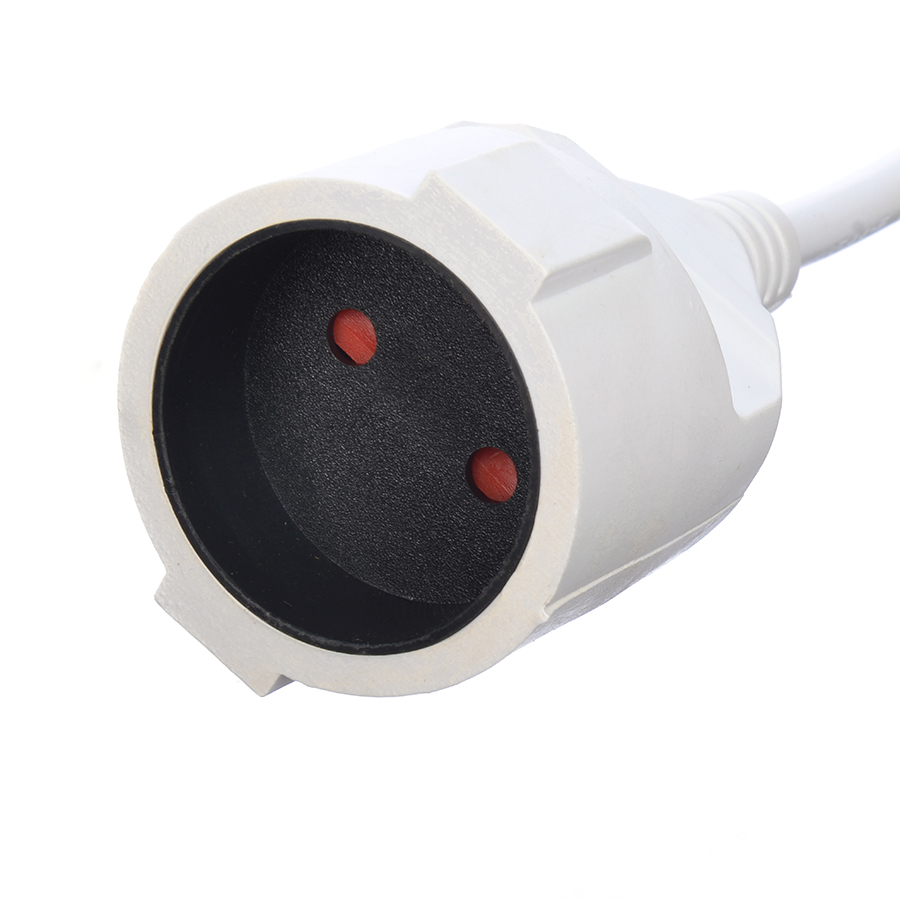 3 Prong Round Pin Extention Cable White SNI Extention Cord for Home