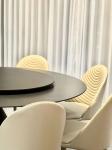Creative Rock Plate Luxury Hotel Furniture Rotating Round Table Chairs