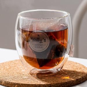 China 430ml Double Wall Drinking Glass 15oz Mouth Blown Borosilicate Glass Coffee Cups wholesale