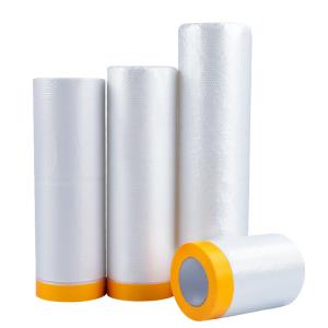China Waterproof OEM Pre Taped Masking Film For Automotive Painting Covering wholesale