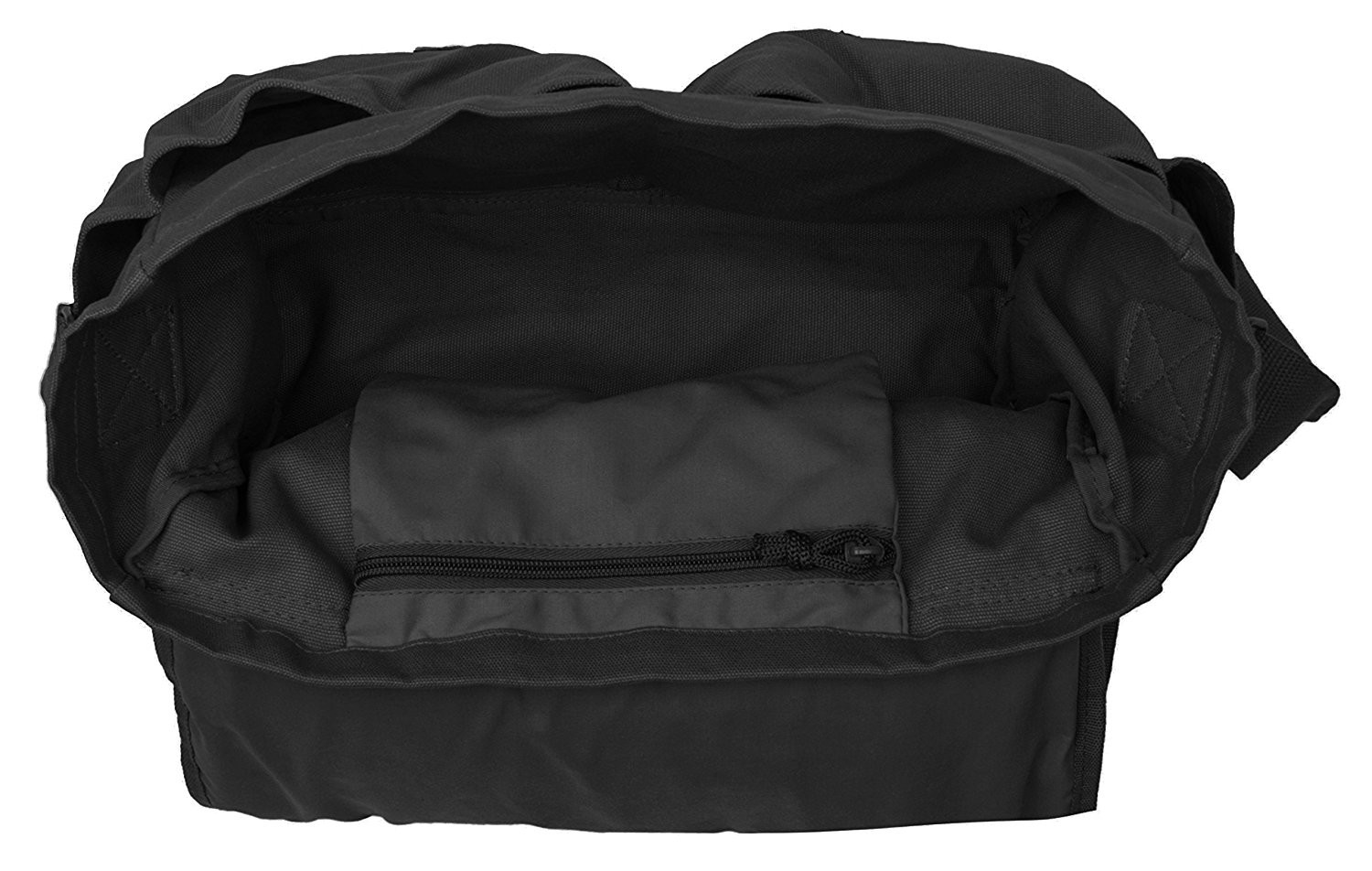 Black Travel Messenger Bag Mens Canvas Satchel Bags W 17.5" X H 12" X D 5"
