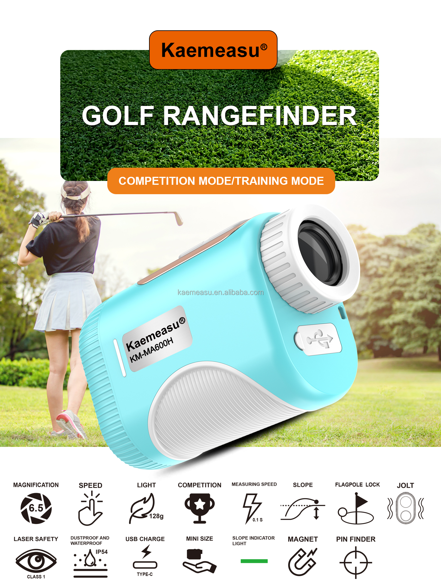 OEM Golf Slope Scope Laser Distance Meter Telescope Industrial Grade Golf Laser Rangefinder Binoculars