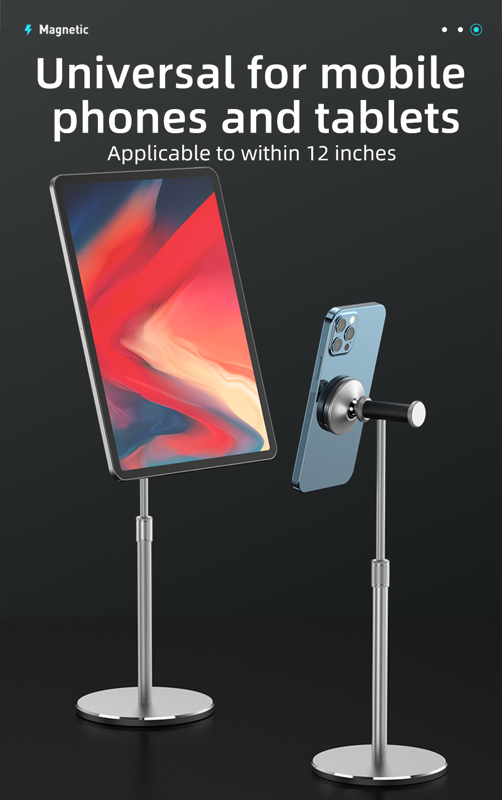 12.9 Inch 180degree Headphone Tablet Stand / Gaming Headset Holder