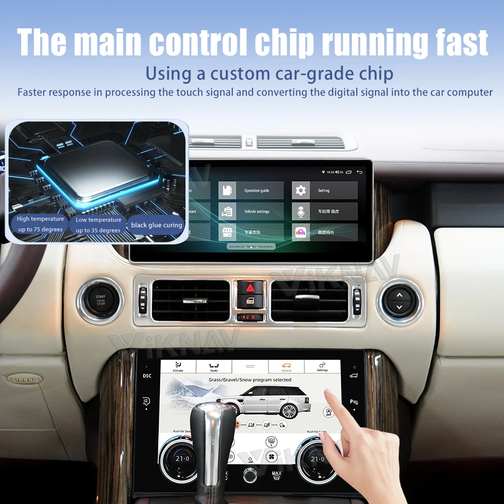 12.3inch Car Radio For Land Range Rover Vogue V8 L322 2002-2012 Touch Screen GPS Navigation Multimedia Stereo Player