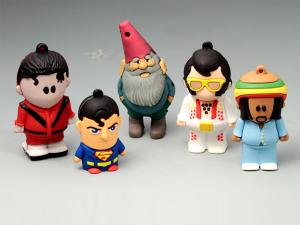 China 2.0 3D Cartoon Soft PVC USB flash Drive Customized PVC Cartoon Keychain USB Disk 2GB/4GB/8GB wholesale