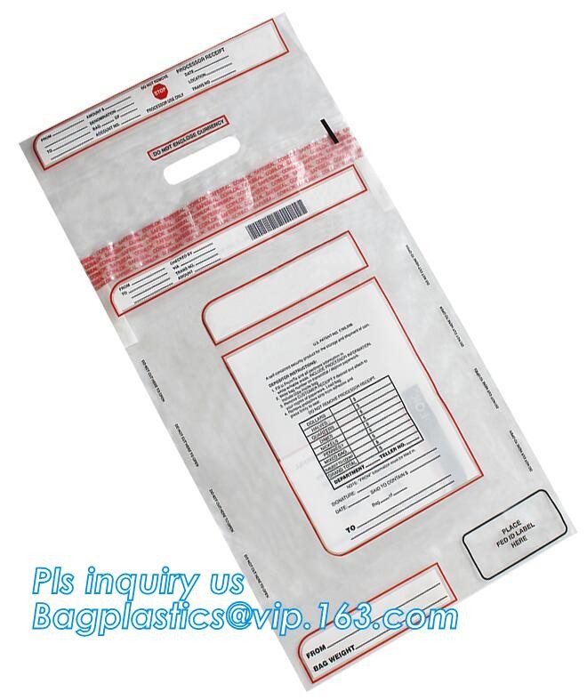 security deposit bags bank deposit bags cash deposit bags, general bank plastic deposit bags supply, Coin and Bank Note