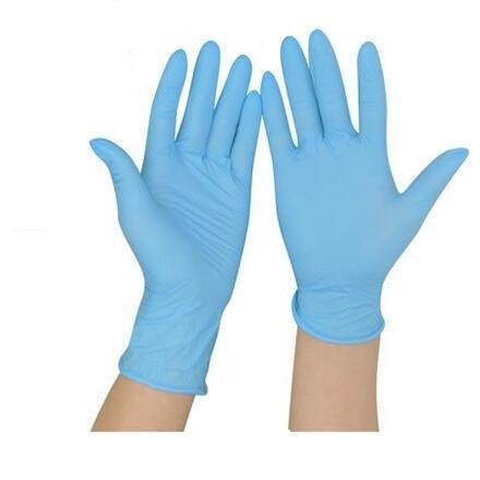 Anti Bacterial Disposable Nitrile Gloves Smooth Nitrile Butadiene Gloves