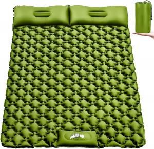 China Double Sleeping Pad Camping, Camping Self Inflating 4 Extra-Thick Camping Pad 2 Person Pillow Built-in Foot Pump wholesale