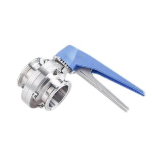 China Hygienic Stainless Steel 304/316L Manual Clamp Butterfly Valve for Dairy Pharmacy wholesale