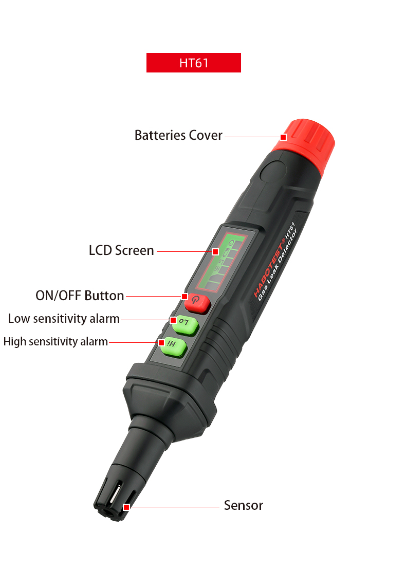 LCD Display Multimeter Accessories , Combustible Gas Leak Detector