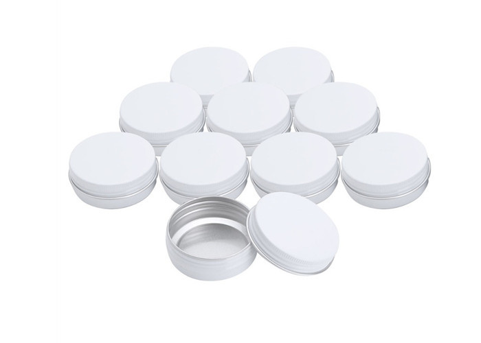 White Seal Cream Tin Containers Hand Cream Packaging Aluminum Cosmetic Tin