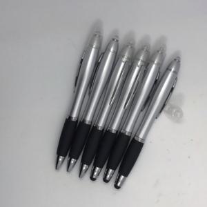China Plastic Led Light Black Ballpoint Pen Refillable Customized wholesale